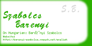 szabolcs barenyi business card